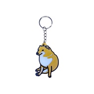 Cheems Meme Keychain, Keychain with Key Ring