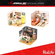 Robotime Rolife DIY Miniature House Kit Super Creator - Breezy Time Cafe / Cozy Living Lounge / Happ