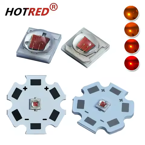 10pcs LED 3W Yellow Orange Light Amber 3535 Ceramic Lamp Beads 590nm 595nm 600nm 605nm 610nm 615nm 2