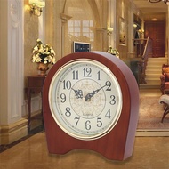 Solid Wood Desk Clock Study Quartz Clock Wooden Clock Silent Clock Wooden Desk V Clock Wood Grain Cl