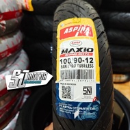 ASPIRA Tubeless Outer Tire - MAXIO SPR 40 TL 110/90 - 12 || 100/90 - 12 Plus Tubeless Valve