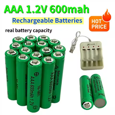 AAA NiMH rechargeable battery 1.2V 600mAh suitable for shavers, remote controls, clocks and electric