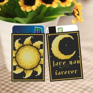 Cool Breeze DMC Cross Stitch Living Room New Style 957 Card Holder Card Holder Sun Moon Love Black B