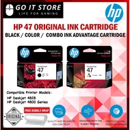 HP Ink 47 Original Ink Cartridge - Black / Tri-Color For Printer 4828 (6ZD21AA / 6ZD61AA)