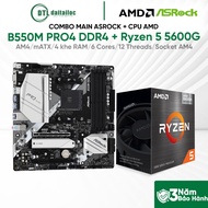 Combo Mainboard ASRock B550M Pro4 & CPU AMD Ryzen 5 5600G | Genuine Genuine |