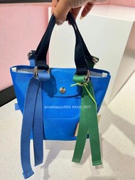 🎀順豐包郵 Longchamp瓏驤replay系列 尼龍拼色飄帶小托特包包 手袋