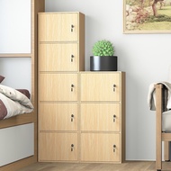 Easy Assembly Small Wooden Bookcase Locker with Door Lock Lock Locker Bedside Storage Cabinet Studen