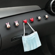 2pcs Car car hooks Paste hooks Front row creative and practical hooks Cartoon cute car hooks Multifu