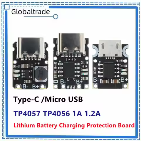 SX Type-C USB TP4057 1A Lithium Battery Charging Protection Board Module Polymer Battery Over TP4056