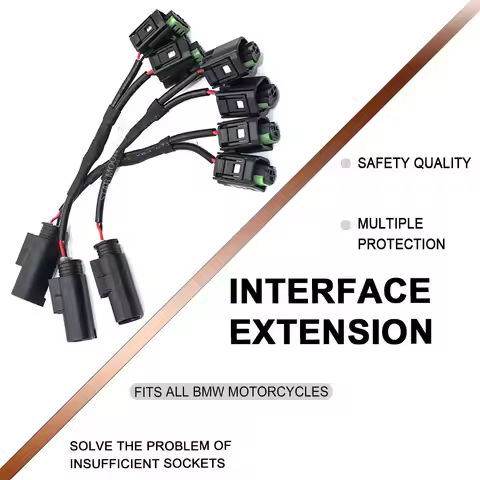 Quick Connect Cable Set Shunt Circuit Socket Extension Adapter For BMW C400X GT C650 G310GS G310R K 