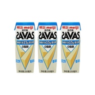 明治SAVAS匝巴斯含蛋白质含乳饮料 250ml 香草味*3