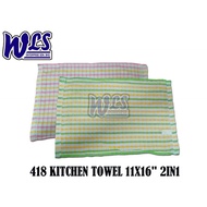 418 KITCHEN TOWEL 11X16" 2IN1