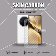 Vivo X200 Vivo X200 Pro Skin Carbon Garskin Anti-Scratch Back Vivo X200 Vivo X200 Pro