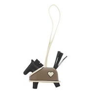 全新未使用愛馬仕 Rodeo Robeaux Cool PM Anjou Milo Swift 皮革黑色 Etoupe Clé K 印記 (2025) 黑色鑰匙圈 0638 [二手] 愛馬仕