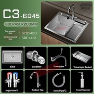 R2  304 R2  stainless Seller] [SG steel sink nano large single washing basin thickened dishwashing t