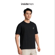 INSIDEMEN - Men's casual short-sleeved round neck T-shirt with Cotton pattern ITS012AZ