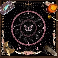Tarot Straw New Style Star Moon Butterfly Tarot Table Cloth Tarot Card Ceremony Push Card Cloth Boar