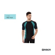 El Men's Swimsuit Area Plain Basic T-Shirt With Side Combination Rush Guard