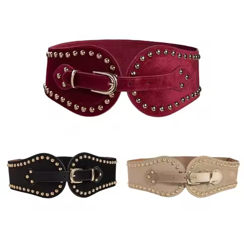 Waist Chain Punk Wide Chain Rivets Cowboy Waist Belt Studded Belt