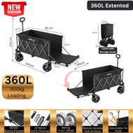 500L Wagon Trolley Heavy Duty Wagon Trolley Camping Foldable Trolley Cart Wagon Stroller Camping Tro