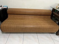 包覆竹蓆硬式沙發
