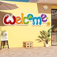 3D Sticker Background Wall Decoration/ 3D Wall Art/Sticker Welcome Board/Wall Decoration/Background 
