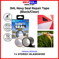 【JML】Navy Seal Tape (Black/Clear) 10cm x 150cm - Waterproof Adhesive Repair Tape