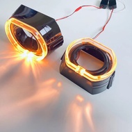 ฝาครอบเลนส์ไฟโปรเจคเตอร์ Bi LED สไตล์ BM สีดำขนาด 3 นิ้ว