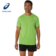 ASICS Men SILVER Short Sleeve Tee in Electric Lime