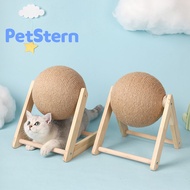 PetStern😺ที่ลับเล็บแมว รูปทรงตัว V ของเล่นแมว ที่ฝนเล็บ มีลูกบอลหมุนได้ ของเล่น ฝนเล็บแมว