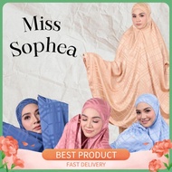 comfort ♩Telekung Sejuk Hanna Mirae Koleksi Miss Sophea Free box + tasbih beads + sejadah muka + beg