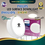 PHILIPS Meson LED Surface Downlight 59472 59474 7" 9" 17w 24w LED Surface Lampu Philips Surface Moun