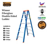 (SIRIM) Winner Ladder Fiberglass Double-Sided TanglePruf® Ladder 4 , 5 , 6 , 7 , 8 Step Ladder Heavy