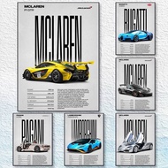 Luxury Supercar Mclaren P1 GTR Poster Frameless Waterproof HD Canvas Print Garage Wall Art21*30