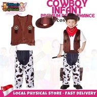 Cowboy Infant Costume Set Kids Halloween Cosplay Costume Cowboy Outfit with Hat Vest Bandana For Boy