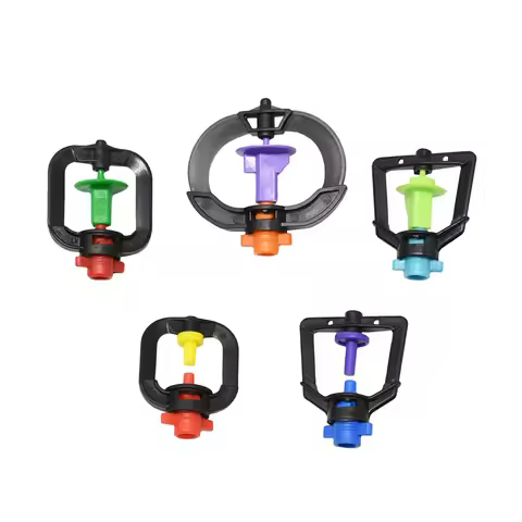 8pcs 6mm Micro Garden Watering Sprinkler Rotating Water Sprinkler Refraction Hanging Nozzle 360 Degr