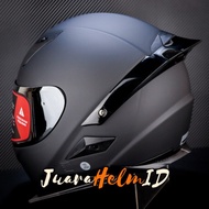 HELM SNAIL FFS1 SOLID / BLACK DOFF VISOR SILVER / FULL FACE HELMET DDRING