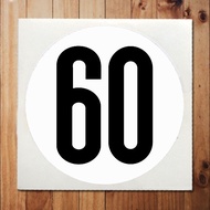 Euro 60 Speedlimit Stickers