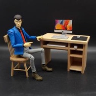 112分兵人場景配件figma微縮迷你家具shf電腦桌食玩模型ob11書桌