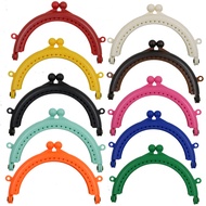10pcs 8.5cm 3.35inch Half Round Double Ears 3.35inch Plastic Bag Frame, Macaron Candy Color Resin DI