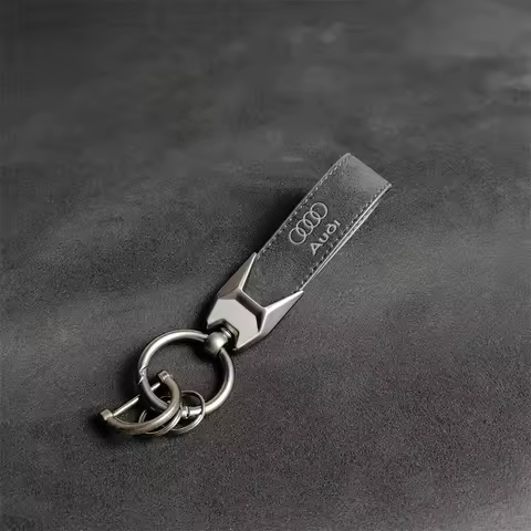 Suede Leather Keychain Pendant Car Keyring For Audi RS RS5 RS6 Airoad A3 Q5 Q7 Q3 A4 A6 A5 A1 A8 Q8