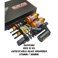 SUPRIMO APIDO YAMAHA NVX NXV155 V1 V2 NMAX155 AEROX155 275MM 305MM ADJUSTABLE REAR GAS TANK ABSORBER