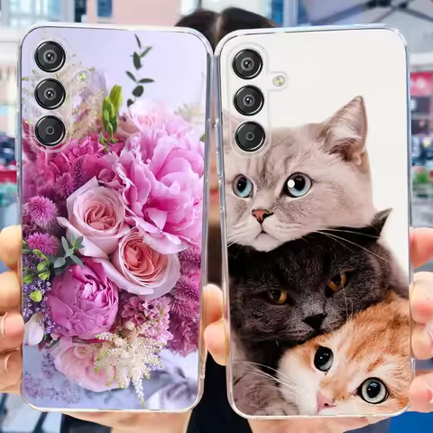 For Samsung Galaxy A15 5G Case SM-A156B Luxury Painted Cover Clear Silicone Phone Case For Samsung A