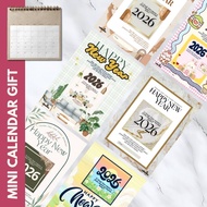 REBENICE 1Pcs Mini Calendar 2026 Gift Set Colleague bulk Edition Gift Colleague Gift Seasonal Eve