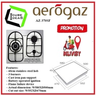 Aerogaz 60CM Stainless Steel Hob with 3 Burner AZ-370SF | Local Singapore Warranty | Express Free Home Delivery