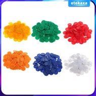 [Etekaxa] 100 Pcs Plastic 0.9" Bingo Game Chips Casino Board Games Markers Toy Toys