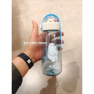 MINISO 🆕 Bình uống nước bằng nhựa có nắp We Bare Bears dung tích 600Ml