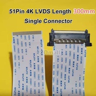 1pc 51Pin FFC FPC Cable Single Connector Pitch 0.5mm Length 300mm 400mm 500mm 800mm LVDS 1080P 4k HD