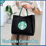 Starbuck Canvas Bag High capacity Handbag Lunch Bag Mother Student Tote Bag (35cm X 31cm X 20cm)