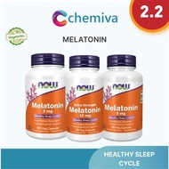 [Fast Shipping] Now Foods, Melatonin 3 mg, 5 mg, Extra Strength 10 mg, Veg Capsules (Healthy Sleep C